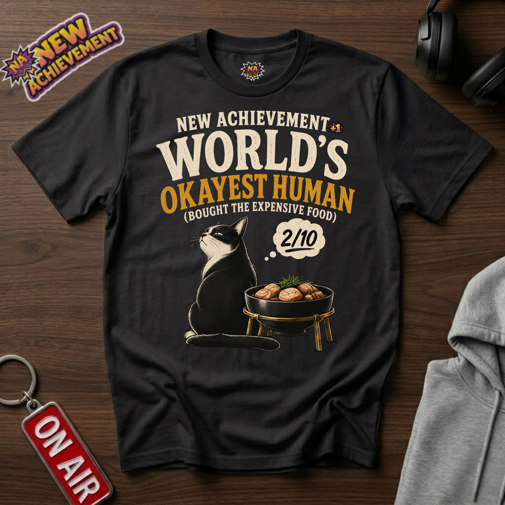 World's Okayest Human Expensive Food T-Shirt