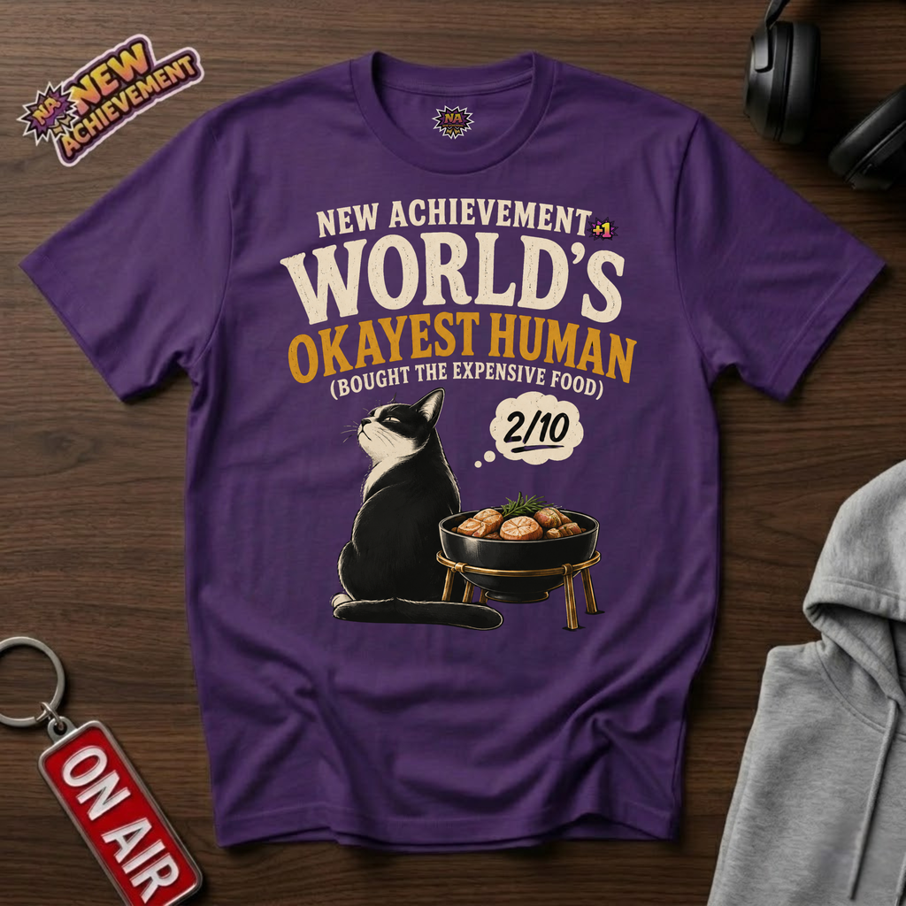 World's Okayest Human Expensive Food T-Shirt