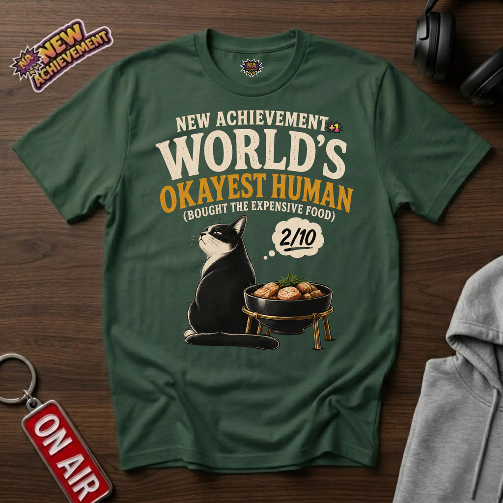 World's Okayest Human Expensive Food T-Shirt