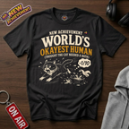 World's Okayest Human Cat Bath T-Shirt