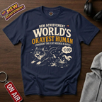 World's Okayest Human Cat Bath T-Shirt