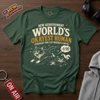 World's Okayest Human Cat Bath T-Shirt