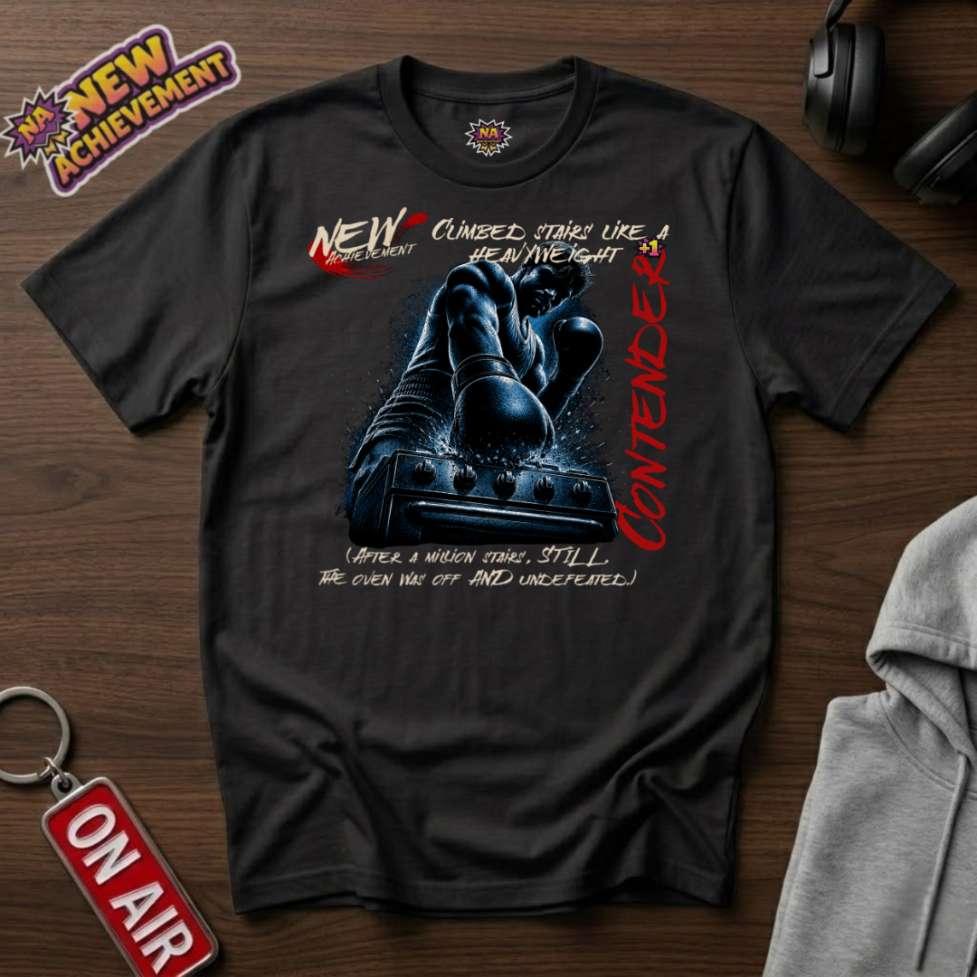Climbed Stairs Like A Heavyweight Contender T-Shirt