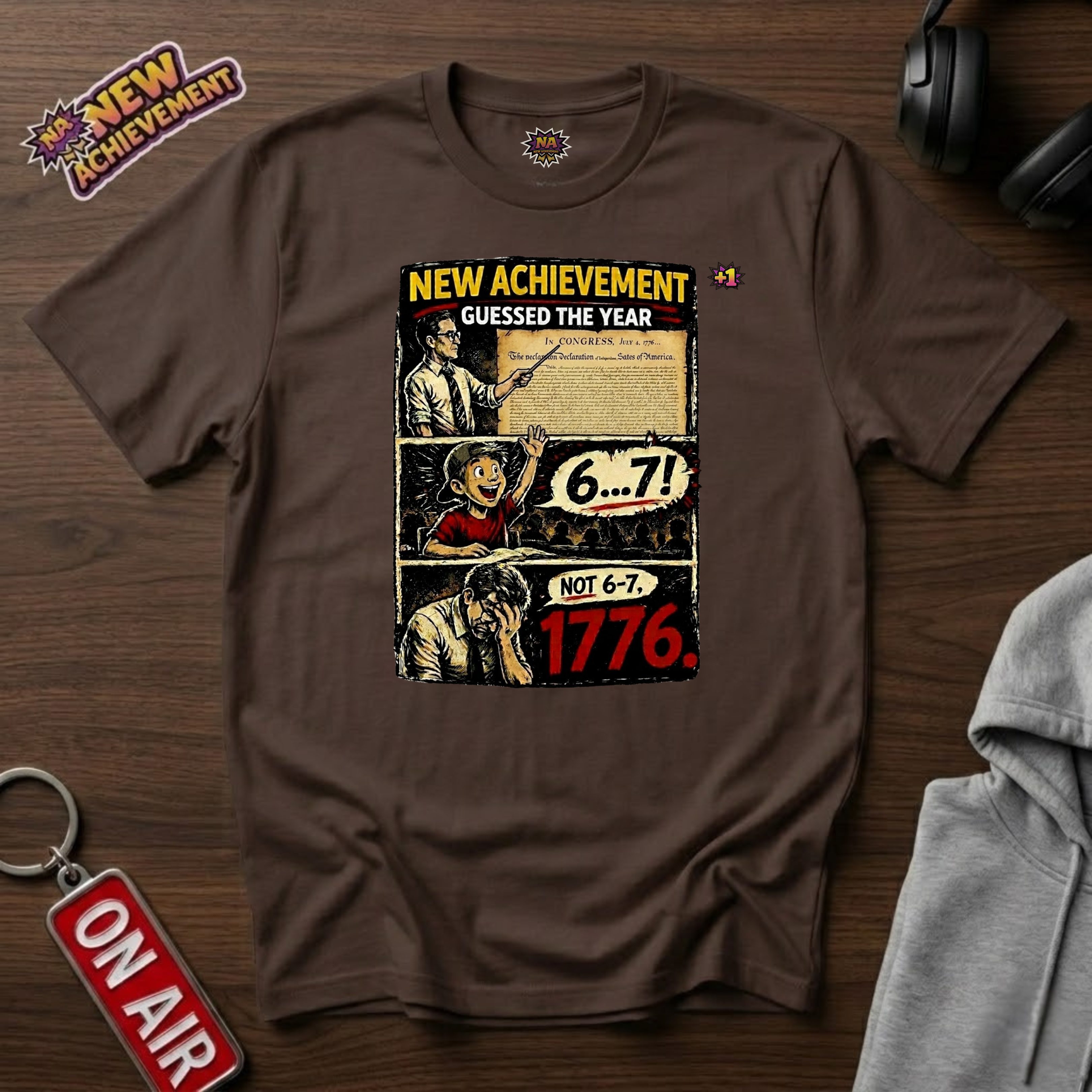 Not 6 7 1776 Comic Strip T‑Shirt