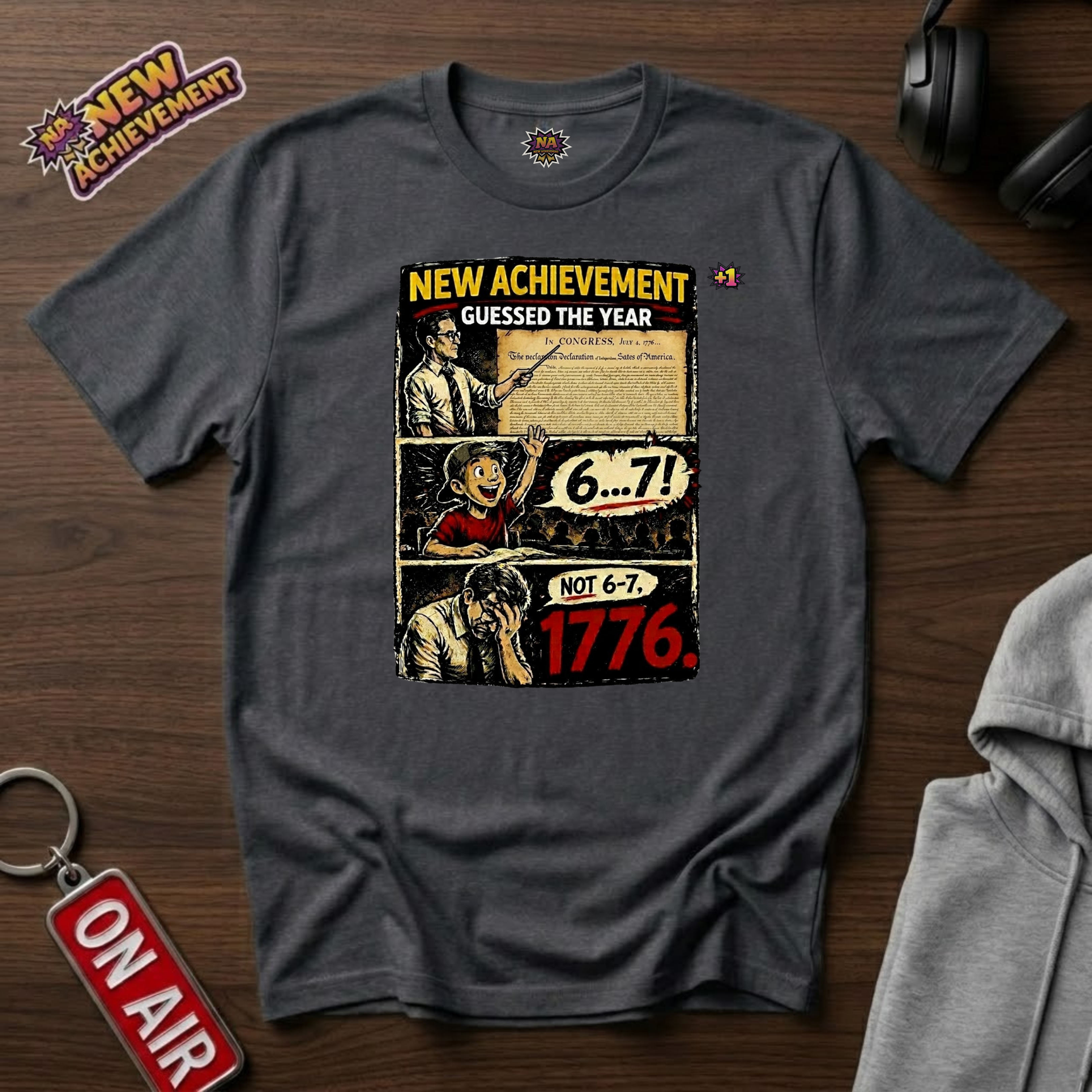 Not 6 7 1776 Comic Strip T‑Shirt
