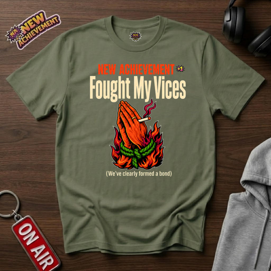 Fought My Vices Basket T-Shirt
