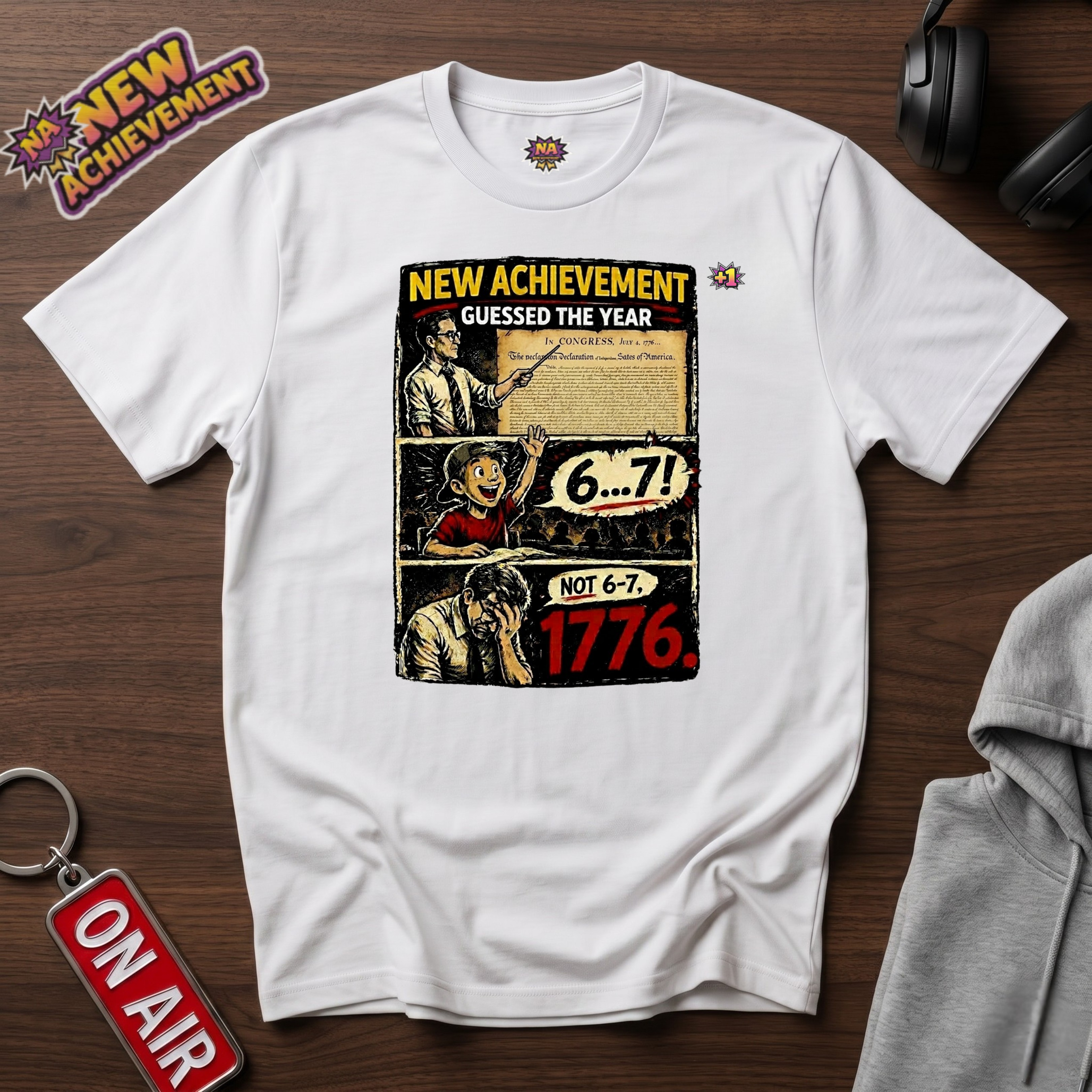Not 6 7 1776 Comic Strip T‑Shirt